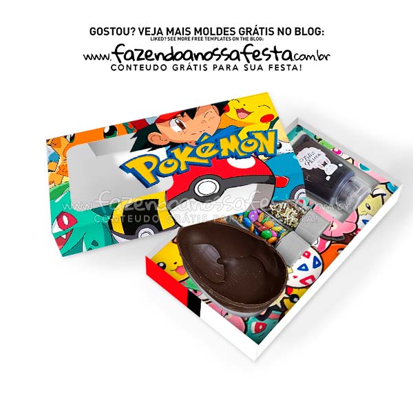 Caixa Mini Confeiteiro Pokemon exemplo
