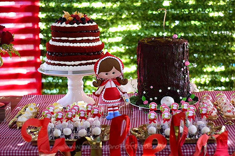 Bolo Festa Infantil Chapeuzinho Vermelho da Isabela - Fazendo a Nossa Festa