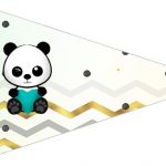 Bandeirinha Sanduiche 2 Panda Menino
