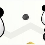 Bandeirinha para Sanduiche Panda Menino