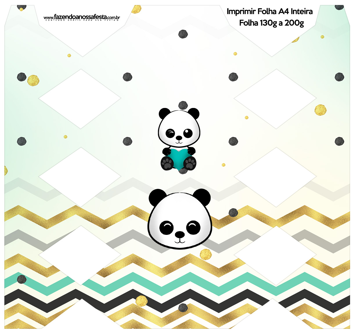 Caixa Bala Panda Menino Kit Festa