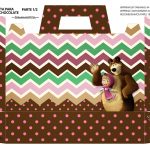 Caixa Maleta para Pascoa Personagens Masha e o Urso 01