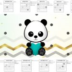 Calendario 2017 Panda Menino Kit Festa