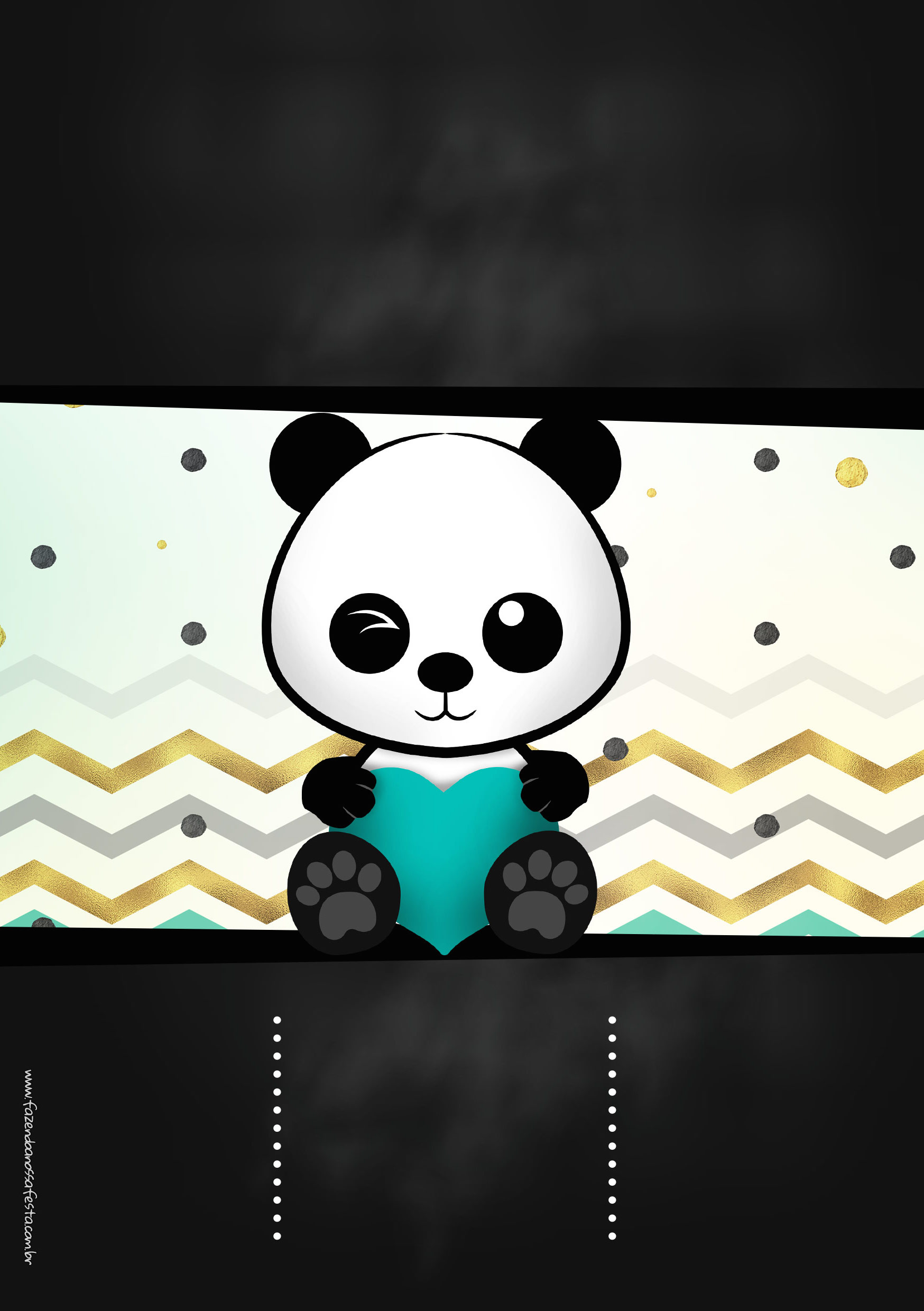 Chalkboard Panda Menino