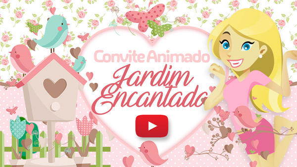 Convite Animado Virtual Jardim Encantado Grátis para Baixar