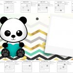 Convite Calendario 2017 Panda Menino