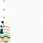 Convite Cardapio ou Cronograma em Z Panda Menino