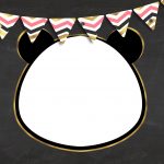 Convite Chalkboard Panda Menina 3