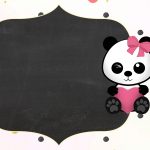 Convite Chalkboard Panda Menina 6