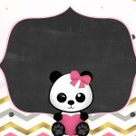 Convite Chalkboard Panda Menina 8