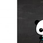 Convite Chalkboard Panda Menino