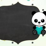 Convite Chalkboard Panda Menino 7