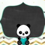 Convite Chalkboard Panda Menino 8
