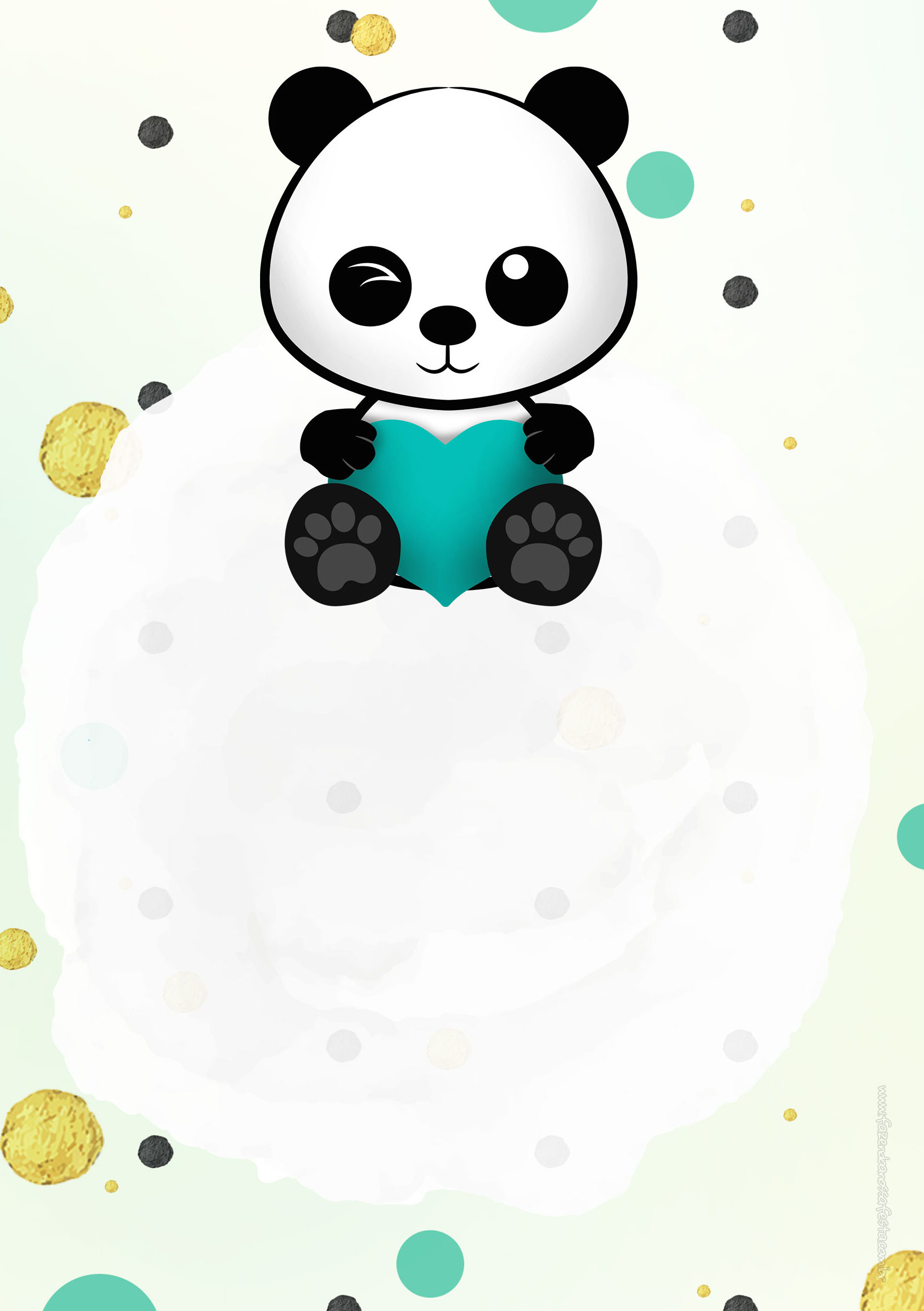 Convite Panda Menino