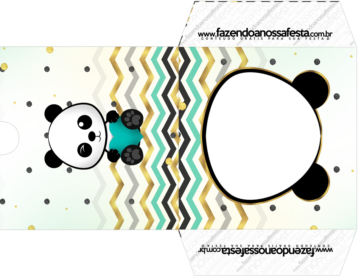 Envelope CD DVD Panda Menino