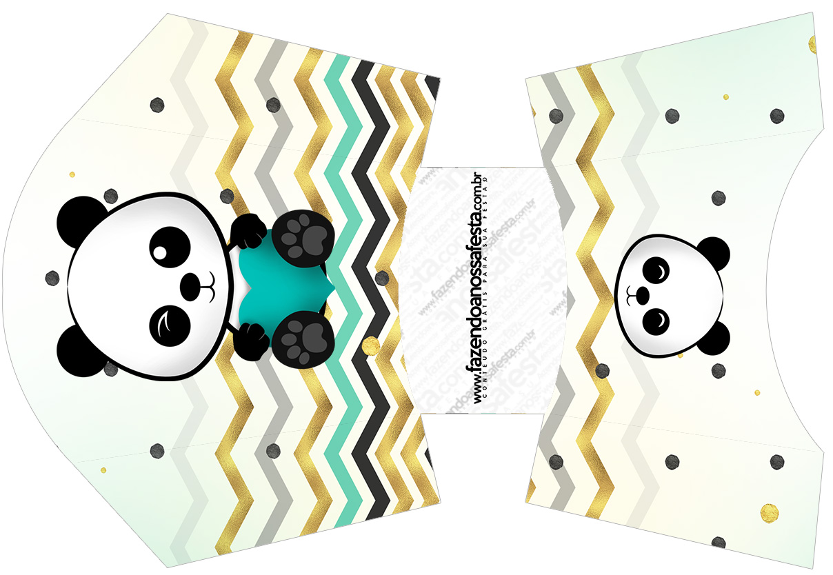 Envelope Fritas Panda Menino