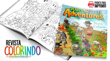 Livrinho para Colorir Plants vs Zombies Grátis para Imprimir Livrinho para Colorir Plants vs Zombies
