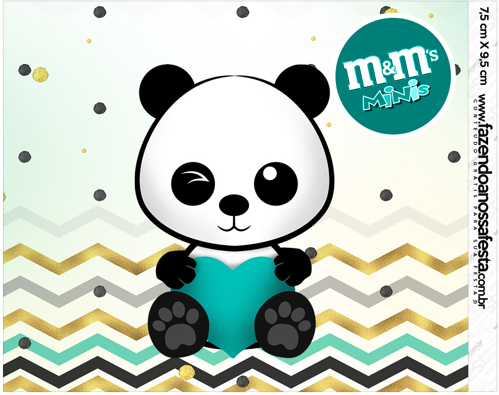 Mini MeM Panda Menino Kit Festa