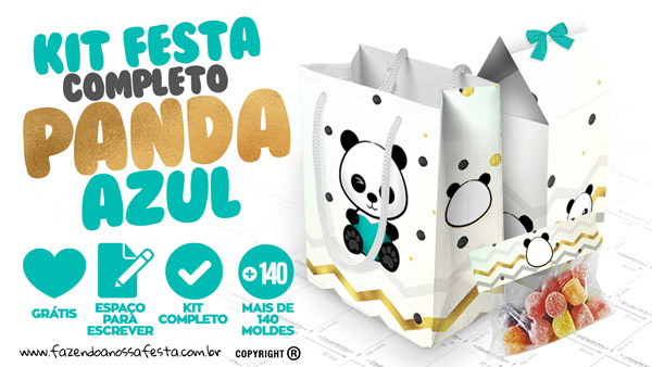 Panda Menino Kit Festa