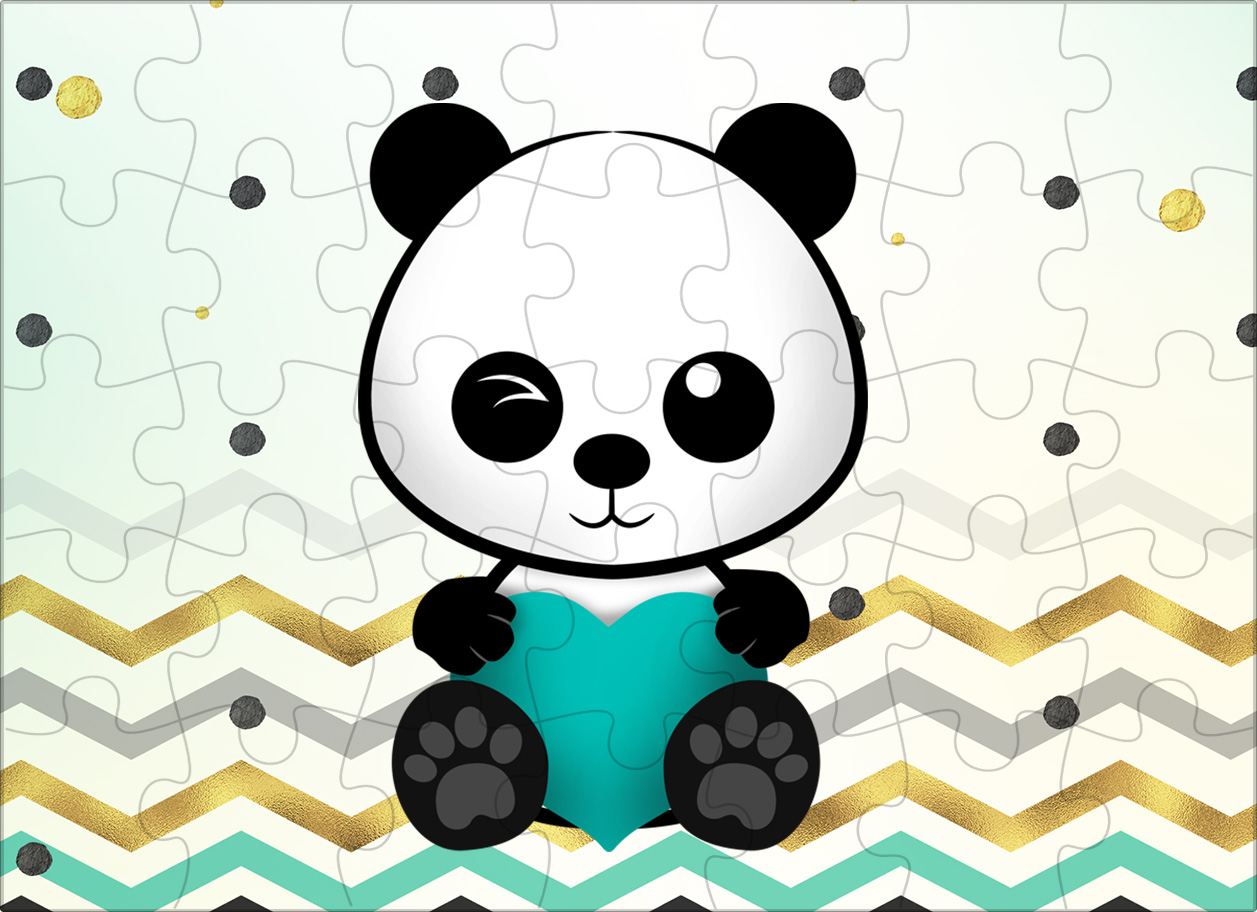 Panda bonito quebra-cabeça - Jogo aprendizagem 3D para quebra-cabeças  infantis,Molduras para fotos Jogos Panda Decoração casa para pare, janela  para