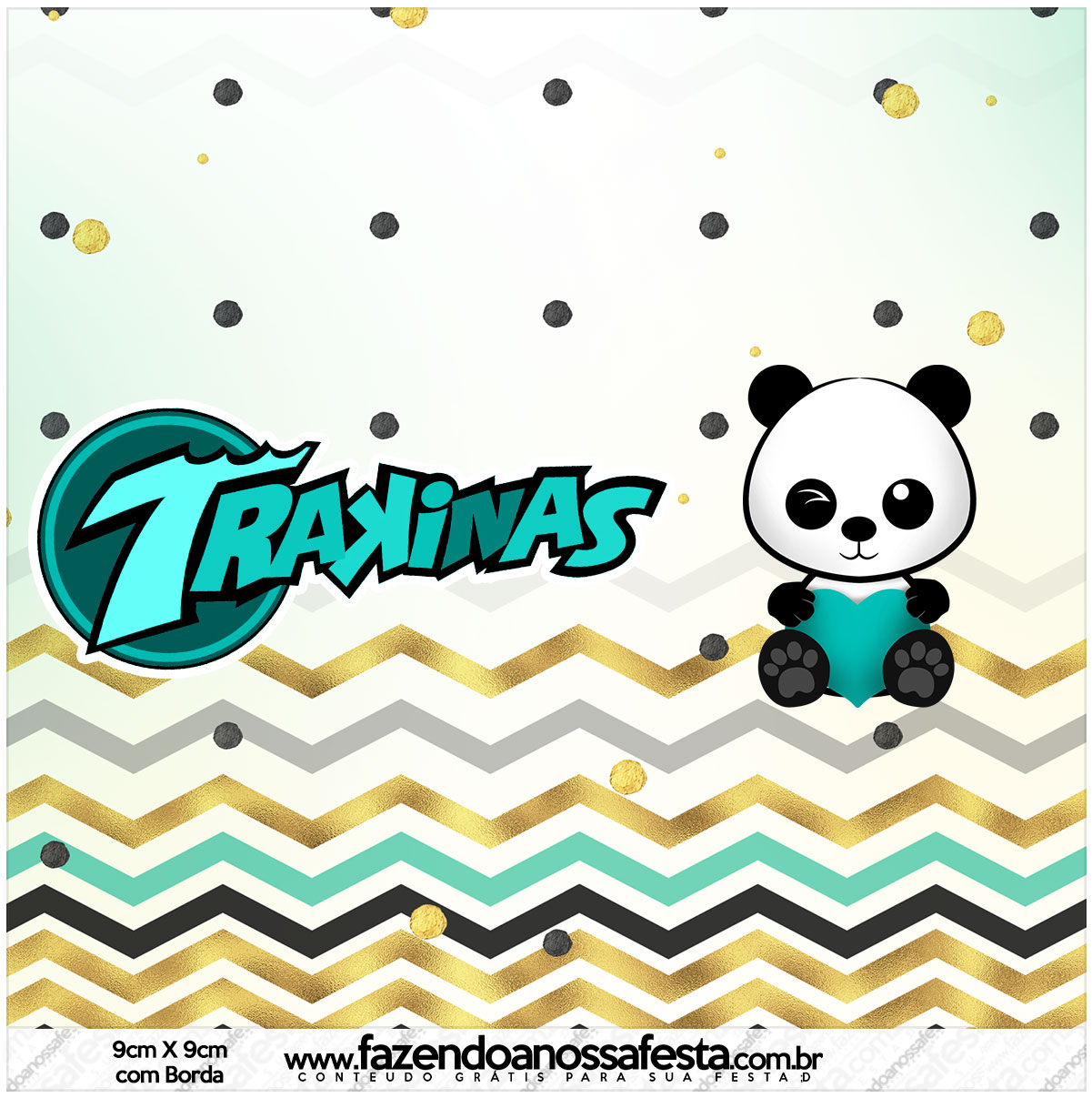 Rotulo Mini Trakinas Panda Menino
