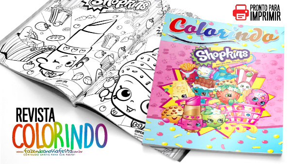 Revista Gratis para Colorir Shopkins