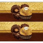 Faixa lateral de bolo Dia dos Namorados Ferrero Rocher