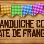 Plaquinhas de Comida para Festa Junina Sanduiche com Pate de Frango