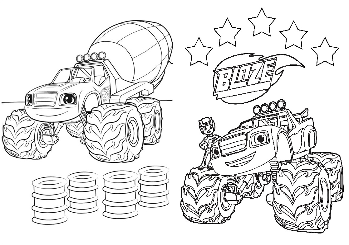 Desenhos de Monster Truck para Imprimir e Colorir