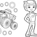 4 Revistinha para colorir Blaze and the monster machines 2