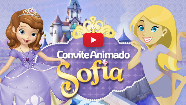 Convite Animado Virtual Princesa Sofia