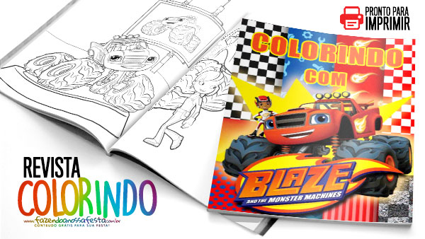 Livrinho para Colorir Blaze and the Monster Machines Grátis para Imprimir