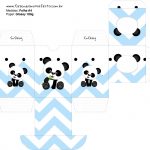 Baleiro Panda Azul Personalizados para Festa