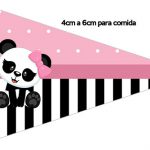 Bandeirinha Sanduiche 1 Panda Rosa