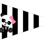 Bandeirinha Sanduiche 3 Panda Rosa