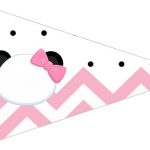 Bandeirinha Sanduiche 5 Panda Rosa Personalizados para Festa