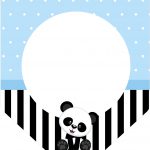 Bandeirinha Varalzinho 3 Panda Azul Kit Festa