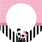Bandeirinha Varalzinho 3 Panda Rosa
