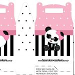 Caixa bombom Panda Rosa Kit Festa