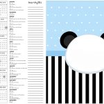 Calendario 2017 2 Panda Azul Menino