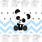Calendario 2017 Panda Azul