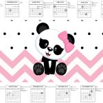 Calendario 2017 Panda Rosa Menina