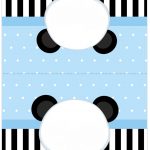 Cartao Agradecimento de mesa Panda Azul Menino