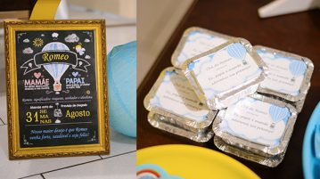 Chá de Bebê Balão de Ar Quente do Romeo Cha de bebe Balao de ar do Romeo