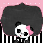 Convite para Festa Panda Rosa