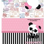 Molde Passaporte Panda Rosa