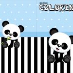 Revista Colorindo Panda Azul Menino