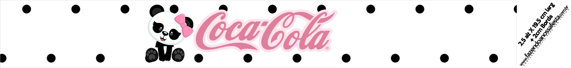 Rotulo Coca cola Panda Rosa Menina