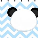 Tag Agradecimento Etiqueta Panda Azul Personalizados para festa