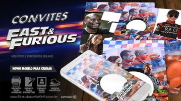 Convite Velozes e Furiosos Pronto para Baixar e Imprimir em Casa Convite Velozes e Furiosos Gratis
